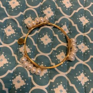 Bourbon and Boweties Gold Pearl Bangle